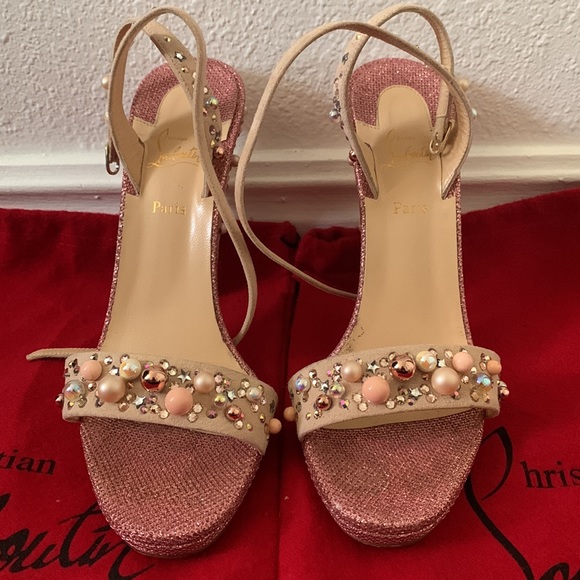 Christian Louboutin Gelila glitter and pearls pumps - Picture 2 of 13
